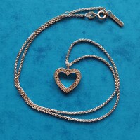 Thomas Sabo ezüst nyaklánc és szív medál cirkónia kövekkel
