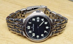 Jacques lemans quartz super-luminova calendar men's watch with steel case, in good condition