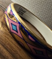 ZEMA- Sivatag Aranya Finomporcelán Vékony Pink Karperec,karkötő