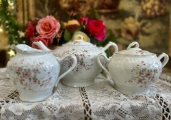 Antik teáskanna ,kiöntő, cukortartó