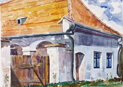 Ughy Miklós: "Bakonyi ház" - eredeti akvarell 2015-ból