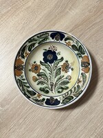 Korondi színes virágos fali tányér tál