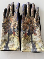 Női kesztyű Gustav Klimt festményének nyomatával, 7-9 méret között negfelelő