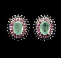 Valodi Smaragd Zafir Rubin 925 Ezust Fülbevalò