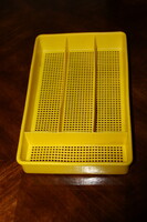 Étkészlet tartó, fiókba rakható műanyag retro rendszerező,új állapotban