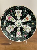 Herendi porcelain decorative plate with Siang Noir pattern