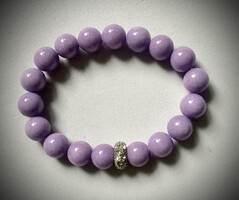 Halvány lila Jade ásványkarkötő
