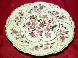 Zsolnay virág mintás fali tál