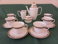 MZ ALTROHLAU porcelán teáskészlet dús aranyozással