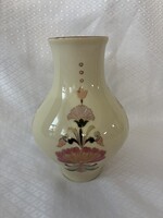 Zsolnay virág mintás váza 19cm