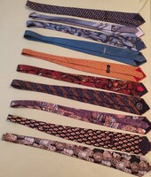 Vintage nyakkendő csomag – 11 db mintás és márkás nyakkendő egyben