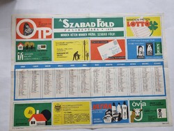 A SZABAD FÖLD falinaptára 1971- retro