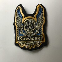 KAWASAKI felvarrható, vintage embléma.  6,5 x 9,5 cm