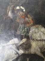 SÁRKÁNYÖLŐ SZENT GYÖRGY - ANTIK FATÁBLÁRA FESTETT IKON