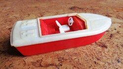 Retro műanyag motorcsónak 11 cm