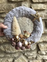 Karácsonyi cuki szarvasos ajtódísz ajtó / ablak dísz dekor kopogtató