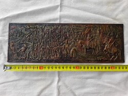 Bronz dombormű Munkácsy után