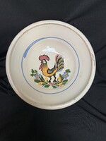 Antik kakasos Kis Z által készített HMV cserép tál