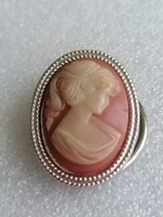 Régi kámeás bross , kitűző