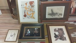 5 db kép , festmény egyben eladó akt és egyebek