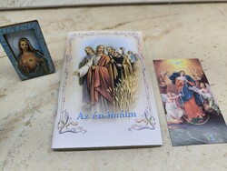Retro kegytárgy, Az én imáim könyv, állítható oltárkép, szentkép eladó!
