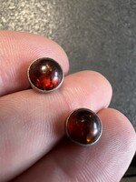 Vintage konyak borostyán bedugós fülbevaló