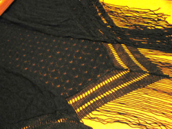 Fekete csipke vállkendő