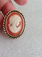 Régi kámeás bross , kitűző