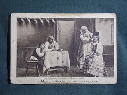 Képeslap,Szász család,népviselet,katona,honvéd levél,1918-