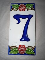KERÁMIA HÁZSZÁM : '7 ' - Art&Decoration