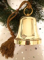 Régi Reuge zenélő harang karácsonyfa dísz 8x8cm Csendes éj