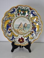 Gyönyörű Deruta Raffaellesco CAPRI majolika tányér dísztányér falitányér 24 cm