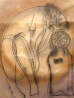 GARANTÁLTAN EREDETI CSODÁS MACSKÁSSY IZOLDA SELYEMKÉP