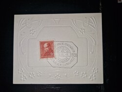 1938, Kölcsey-centenérium, emléklap bélyegzéssel