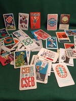 120 db régi kártyanaptár 70-es évekből