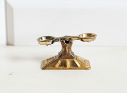 KIÁRUSÍTÁS Vintage mini fém mérleg - bababútor, babaházi kiegészítő, miniatűr, játék