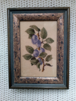 Keretezett falikép tűgobelin hímzéssel