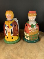 Gyönyörű Villeroy & Boch Mikulás és Angyalka kerámia mécses tartó