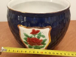 Hollóházi Riolit kék kaspó