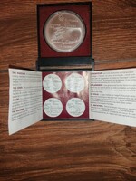 1976-os Montreali Olimpiára kiadott 10 dolláros ezüstérme dobozában