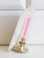 KIÁRUSÍTÁS Vintage mini réz gyertyatartó - bababútor, babaházi kiegészítő, miniatűr, játék