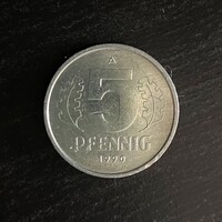 Németország (Germany) - 5 pfennig - 1990 coin