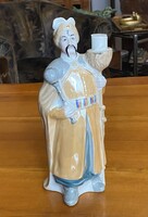 OTTOMÁN FÉRFI - FESTETT UKRÁN PORCELÁN VODKÁS PALACK SZOBOR 27 CM