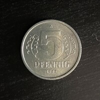 Németország (Germany) - 5 pfennig - 1983 coin