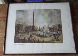Trafalgar tér London keretezett fali kép - 50 x 40 cm