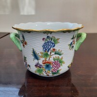 Herendi Viktória mintás porcelán füles kaspó VBO