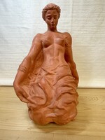 Nagy méretű Tóth Vali terrakotta szobor