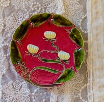 Villeroy & Boch majolika falitál, tányér áttört peremmel