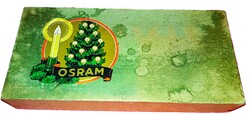 1960'S Vintage német OSRAM -RITKA 15 gyertyás karácsonyi IZZÓ FŰZÉR dísz DOBOZÁVAL POMPÁS ÁLLAPOTBAN