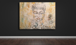 JMModernAbstract MISS BUDDHA 80x60 cm-es festmény feszített vásznon